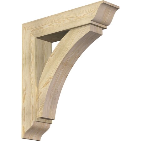 Ekena Millwork Thorton Traditional Rough Sawn Bracket w/ Offset Brace, Douglas Fir, 8"W x 34"D x 38"H BKT0806X34X38THR01RDF